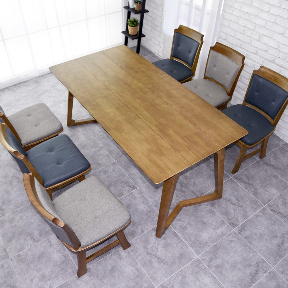 마살리 원목 6인 식탁 테이블